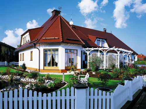 Керамическая черепица Creaton BIBER KLASSIK FINESSE weinrot glasiert